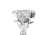 White gold Three-Stone Marquise Diamond Channel Set Engagement Ring with Prong Setting_8