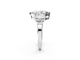 White gold Three-Stone Marquise and Princess Cut Diamond Ring with Channel Band and Four-Prong Setting_18