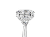 White gold Three-Stone Oval Cut Brilliant Diamond Solitaire Ring with Tapered Band and Four-Prong Setting_18