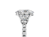 White gold Three-Stone Oval Cut Cut Diamond Pavé Band with Prong Setting_24