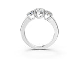 White gold Three-Stone Oval Cut Cut Diamond Ring with Channel Set Band and Four-Prong Setting_53