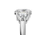 White gold Three-Stone Oval Cut Cut Diamond Ring with Trillion Side Stones and Four-Prong Setting_20