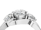 White gold Three-Stone Oval Cut Cut Diamond Split Shank Prong Set Ring_11