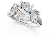 White gold Three-Stone Oval Cut Cut Solitaire Ring with Classic Prong Setting_104