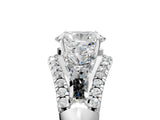 White gold Three-Stone Oval Cut Diamond Engagement Ring with Pave Band and Prong Setting_11