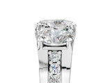 White gold Three-Stone Oval Cut Diamond Ring with Channel-Set Band and Four-Prong Setting_57