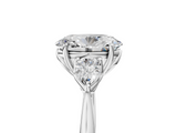 White gold Three-Stone Oval Cut Diamond Ring with Pear Side Stones in Four-Prong Setting_190