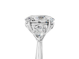White gold Three-Stone Oval Cut Diamond Ring with Pear  Side Stones in Four-Prong Setting_27