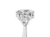 White gold Three-Stone Oval Cut Diamond Ring with Pear  Side Stones in Four-Prong Setting_69