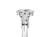 White gold Three-Stone Oval Cut Diamond Solitaire with Prong Setting and Classic Band_120