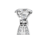 White gold Three-Stone Oval Cut Diamond Twist Band with Prong Setting_97