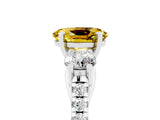 White gold Three-Stone Oval Cut Yellow Sapphire Pavé Band with Four-Prong Setting_53