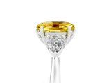 White gold Three-Stone Oval Cut Yellow Sapphire Ring with Pear  Side Stones in Four-Prong Setting_53