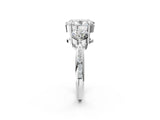 White gold Three-Stone Oval Diamond Channel Set Engagement Ring with Prong Setting_5