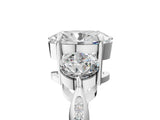 White gold Three-Stone Oval Diamond Channel Set Engagement Ring with Prong Setting_8