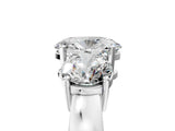 White gold Three-Stone Oval Diamond Ring with Round Side Stones, Classic Band, and Four-Prong Setting_50