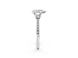 White gold Three-Stone Pear Cut Cut Diamond Pavé Band with Prong Setting_21