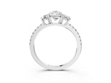 White gold Three-Stone Pear Cut Cut Diamond Pavé Band with Prong Setting_22