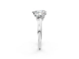 White gold Three-Stone Pear Cut Cut Diamond Ring with Channel Set Band and Four-Prong Setting_52