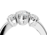 White gold Three-Stone Pear Cut Cut Diamond Ring with Channel Set Band and Four-Prong Setting_54