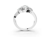 White gold Three-Stone Pear Cut Cut Diamond Split Shank Prong Set Ring_10