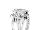 White gold Three-Stone Pear Cut Cut Diamond Split Shank Prong Set Ring_12