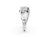 White gold Three-Stone Pear Cut Cut Diamond Split Shank Prong Set Ring_9