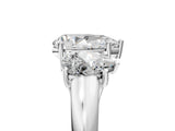 White gold Three-Stone Pear Cut Diamond Engagement Ring with Prong Setting_12