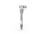 White gold Three-Stone Pear Cut Diamond Pavé Band with Four-Prong Setting_68