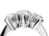 White gold Three-Stone Pear Cut Diamond Ring with Channel Set Band and Four-Prong Setting_10