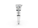 White gold Three-Stone Pear Cut Diamond Ring with Channel-Set Band and Four-Prong Setting_51