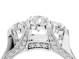 White gold Three-Stone Pear Cut Diamond Ring with Channel-Set Band and Four-Prong Setting_51