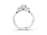 White gold Three-Stone Pear Cut Diamond Twist Band with Prong Setting_65