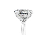 White gold Three-Stone Pear Cut Moissanite Ring with Pear  Side Stones in Four-Prong Setting_53