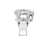 White gold Three-Stone Pear Cut Solitaire Ring with Prong Setting_8