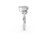 White gold Three-Stone Pear Diamond Channel Set Engagement Ring with Prong Setting_5