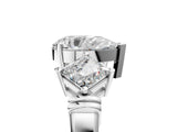 White gold Three-Stone Pear and Princess Cut Diamond Ring with Channel Band and Four-Prong Setting_33