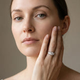 White gold Three Stone Princess Cut Channel Set Diamond Ring_28