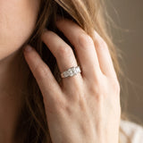 White gold Three Stone Princess Cut Channel Set Diamond Ring_29