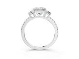 White gold Three-Stone Princess Cut Cut Diamond Pavé Band with Prong Setting_22