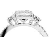 White gold Three-Stone Princess Cut Cut Diamond Pavé Band with Prong Setting_23