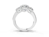 White gold Three-Stone Princess Cut Cut Diamond Ring with Channel Set Band and Four-Prong Setting_29