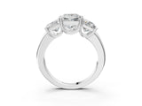 White gold Three-Stone Princess Cut Cut Diamond Ring with Channel Set Band and Four-Prong Setting_53