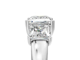 White gold Three-Stone Princess Cut Cut Diamond Ring with Channel Set Band and Four-Prong Setting_55