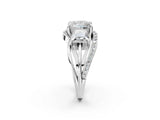 White gold Three-Stone Princess Cut Cut Diamond Split Shank Prong Set Ring_21