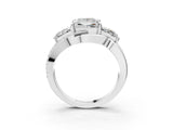 White gold Three-Stone Princess Cut Cut Diamond Split Shank Prong Set Ring_22