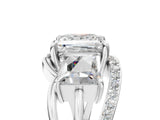 White gold Three-Stone Princess Cut Cut Diamond Split Shank Prong Set Ring_24