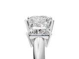 White gold Three-Stone Princess Cut Diamond Engagement Ring with Prong Setting on a White Gold Band_11