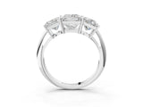 White gold Three-Stone Princess Cut Diamond Engagement Ring with Prong Setting on a White Gold Band_33