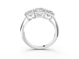 White gold Three-Stone Princess Cut Diamond Engagement Ring with Prong Setting on a White Gold Band_9